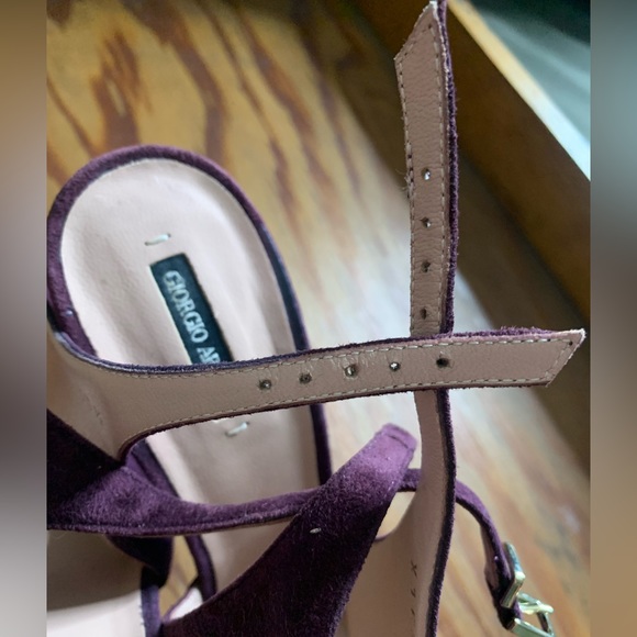 Giorgio Armani Purple Suede Pumps - Picture 6 of 9